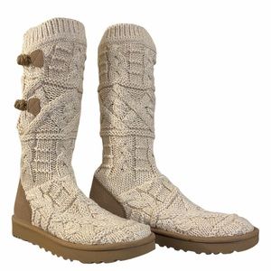 UGG Tan Knit Boots Size 7